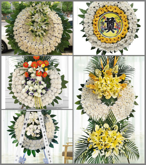 河北沧州河间市卧佛堂镇花圈速递